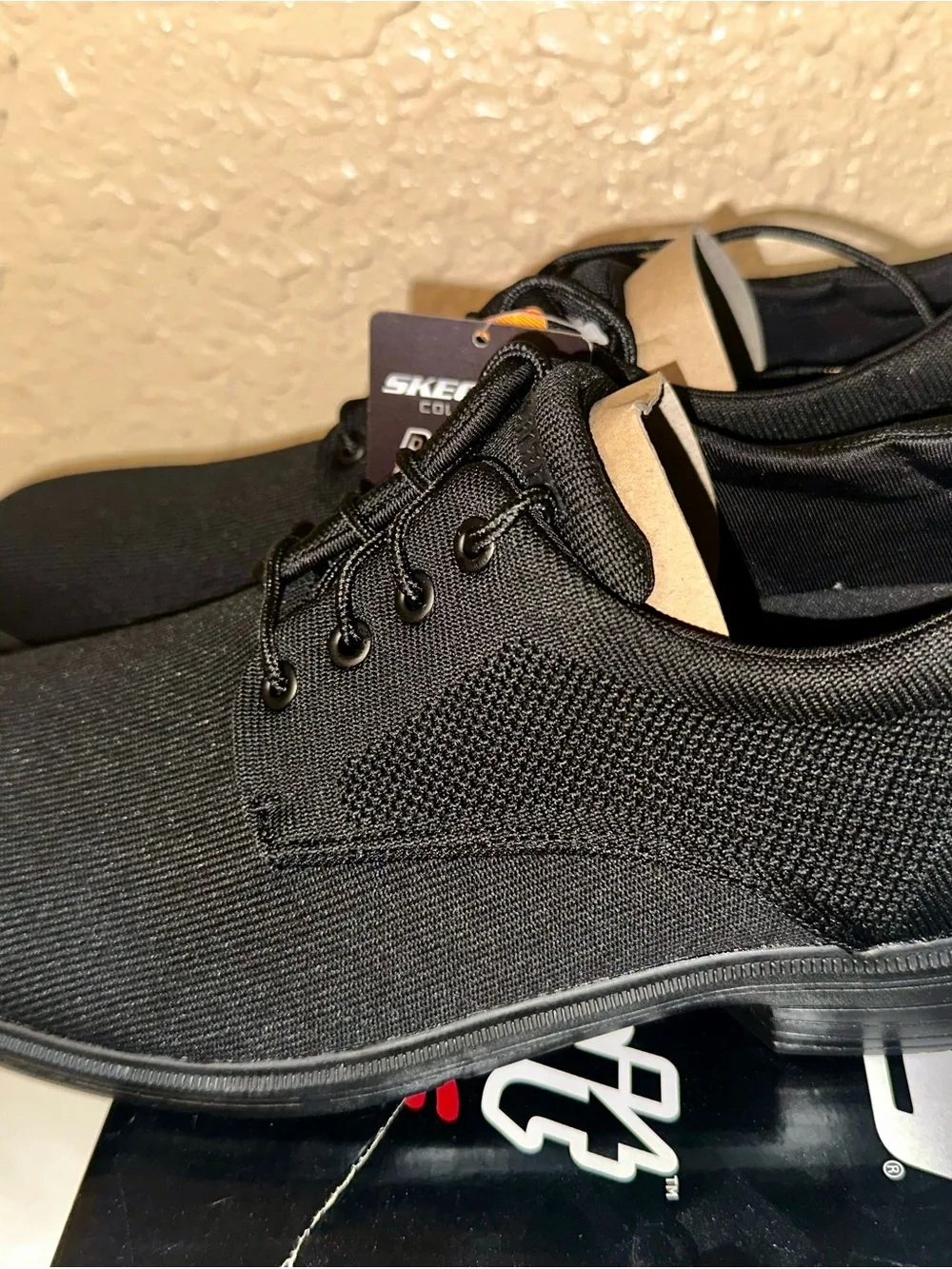 Skechers Black Men's Casual Oxford Lace-Up Shoes